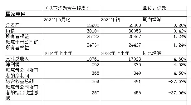 国家电网2024年财报出炉！综合收益同比下降