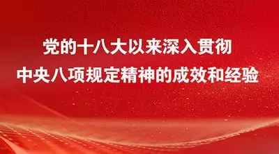 党的十八大以来深入贯彻中央八项规定精神的成效和经验
