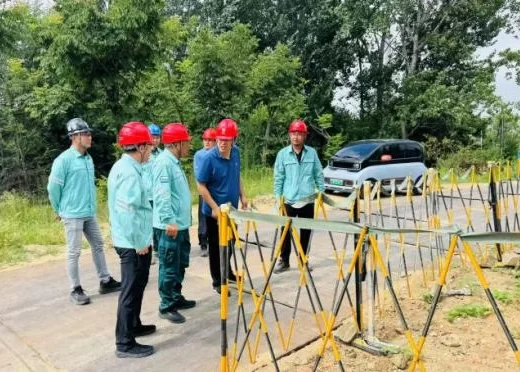 瑞安公司：青岛两河110千伏输电线路工程 迎接省公司涉燃拉管作业专项督查