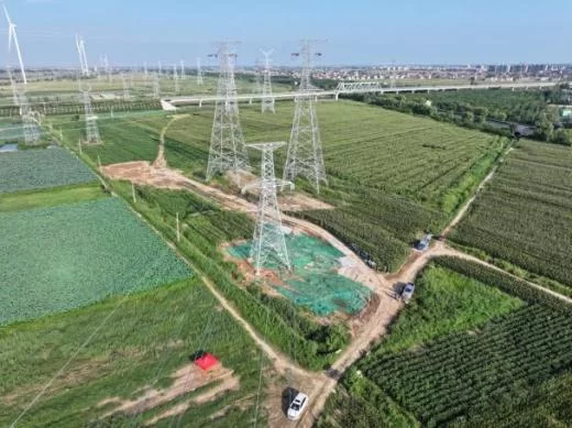 瑞安公司：菏泽东明石化220千伏输电线路工程 首段架线完成  