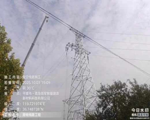 瑞安公司：青特新材料 110千伏线路工程（南线） 雨季里的攻坚
