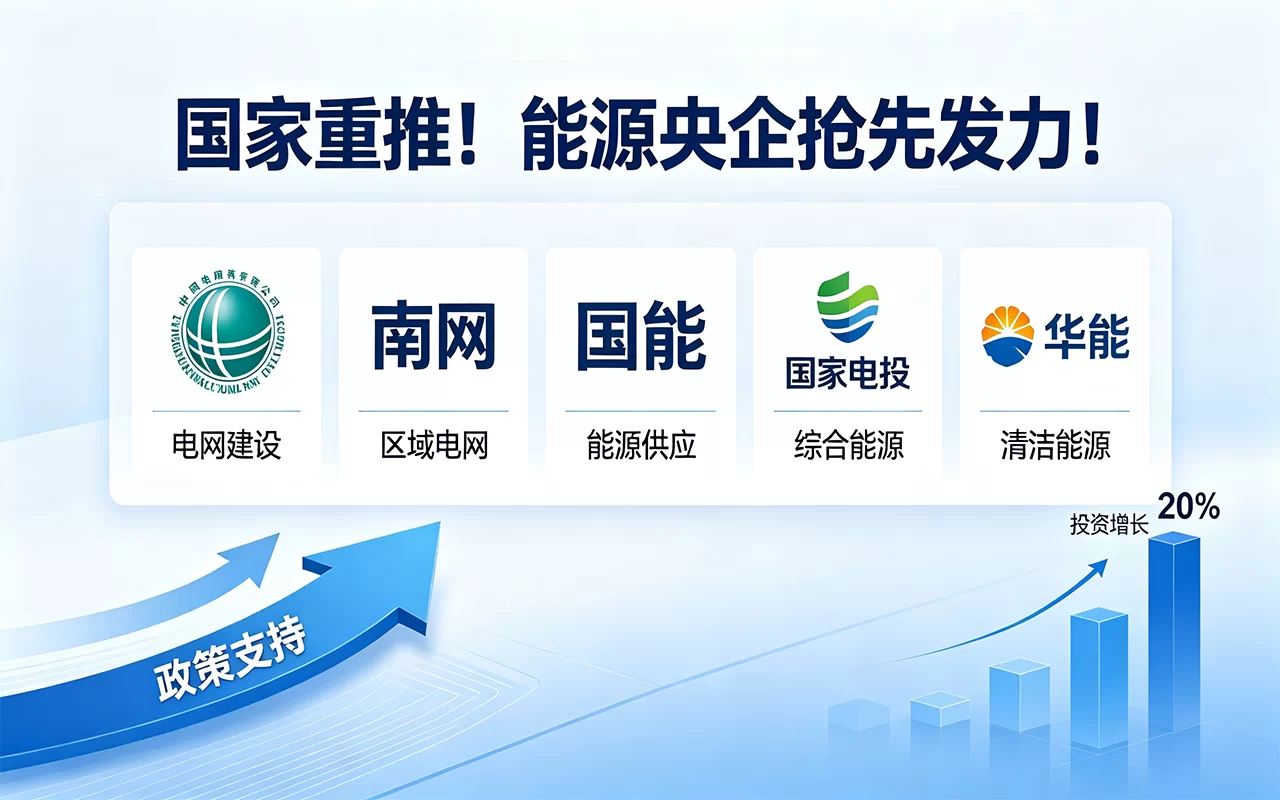 国家重推！国网、南网、国能、国家电投、华能等，抢先发力！
