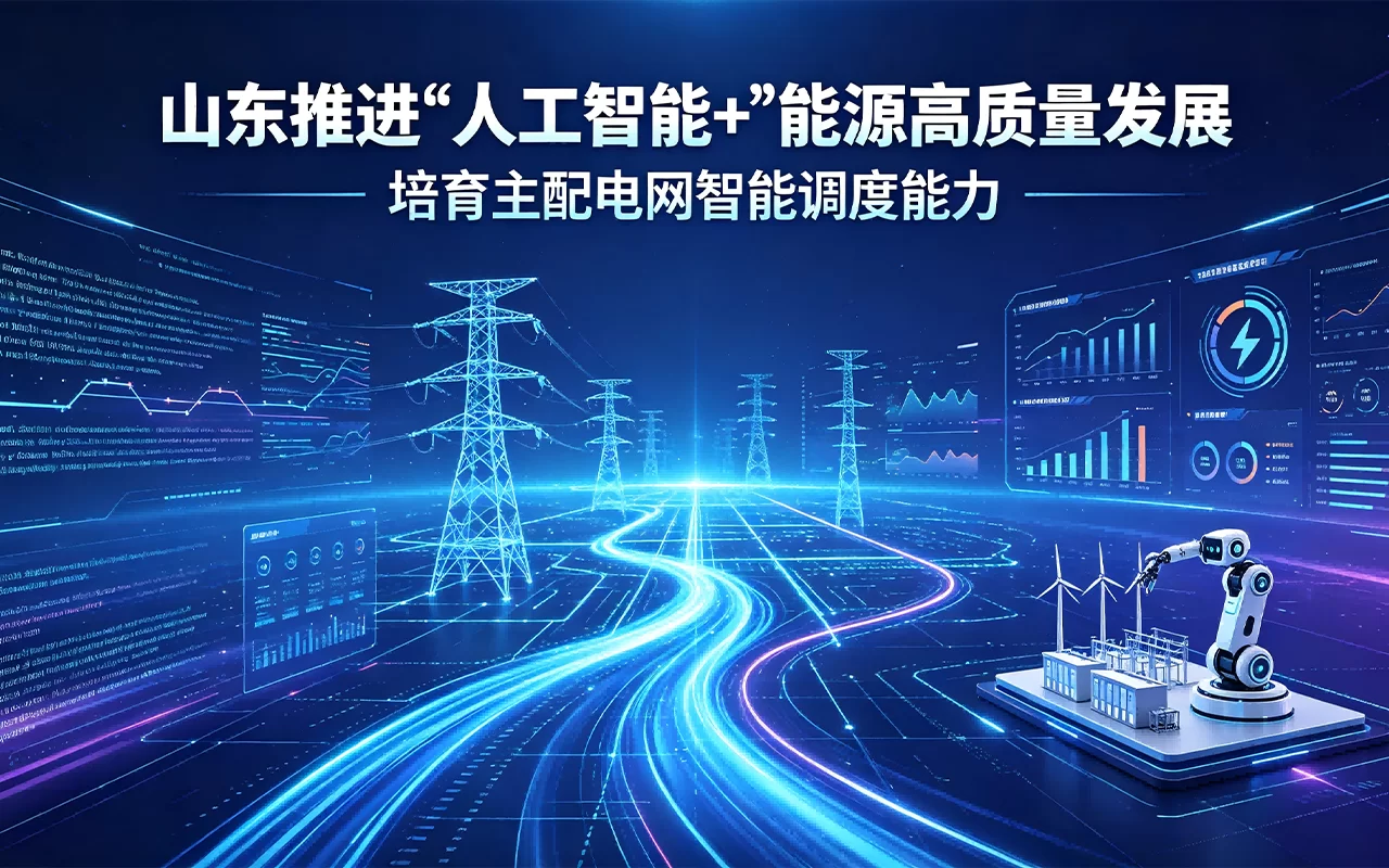 山东推进&ldquo;人工智能+&rdquo;能源高质量发展方案：培育主配电网智能调度能力